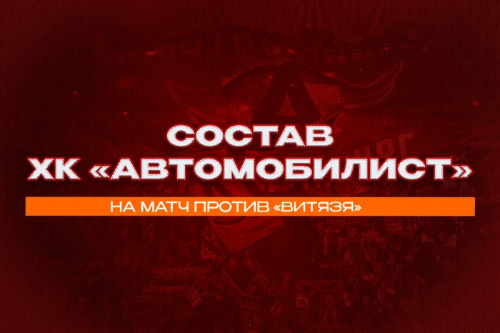 Состав «Автомобилиста» на матч против «Витязя»